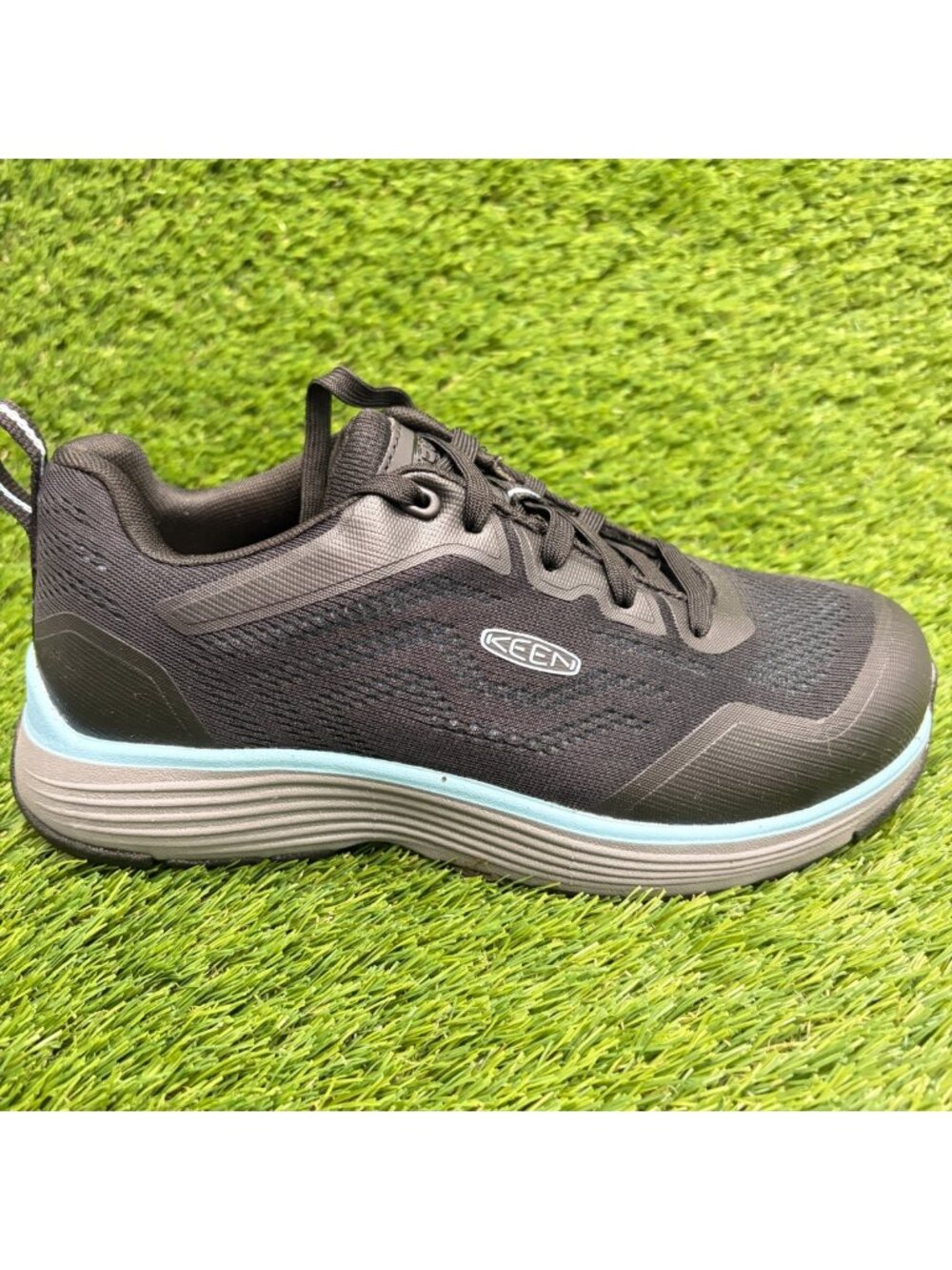 Keen Utility Sparta II Women Size 8.5D Black Gray Aluminum Toe Safety Work Shoes